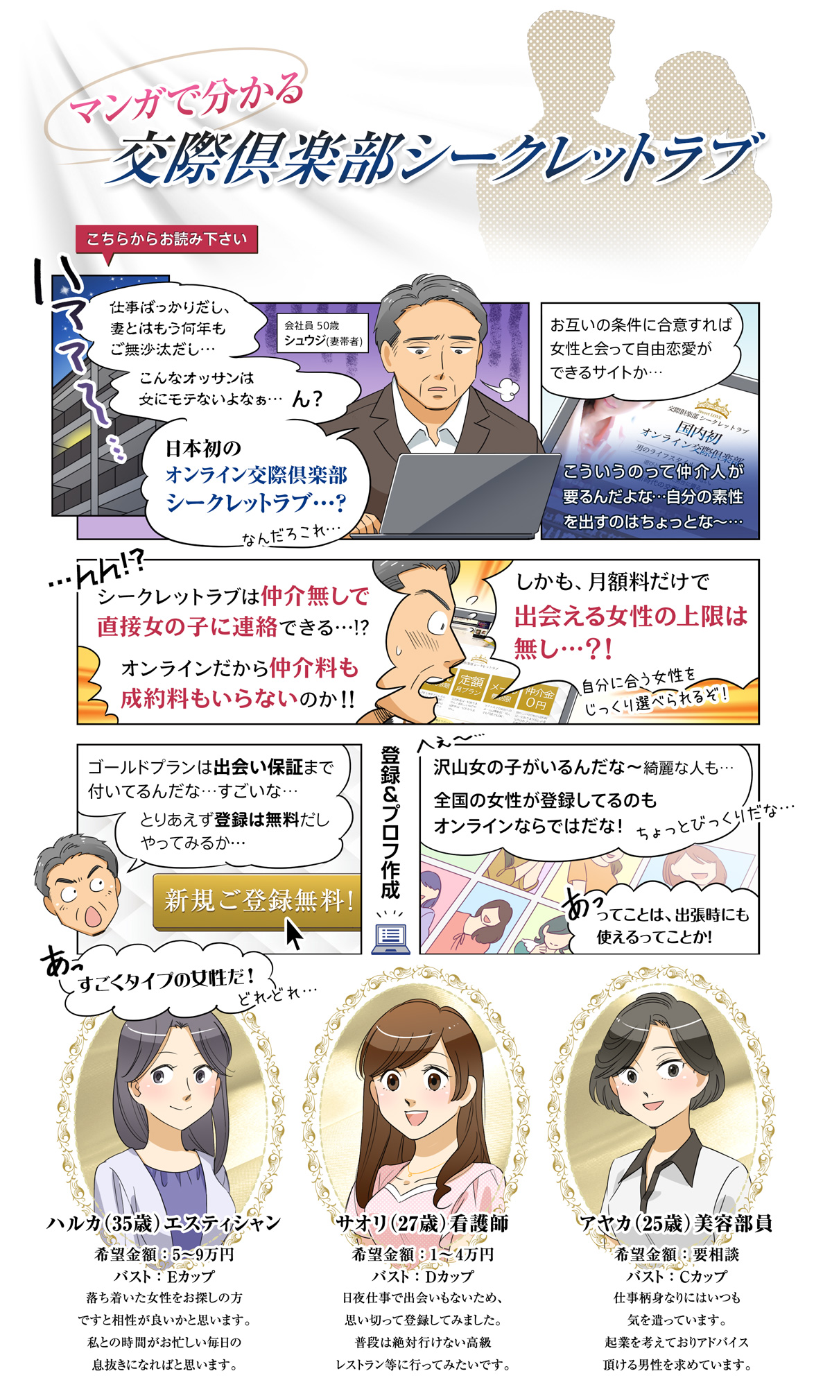 1ページ：マンガで分かるシークレットクラブ